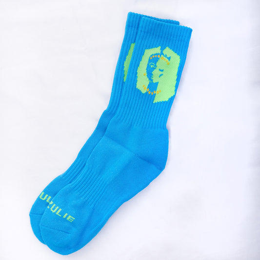 Blue Erzulie Logo Socks